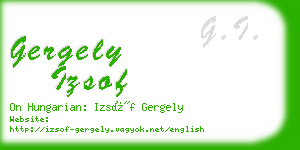 gergely izsof business card